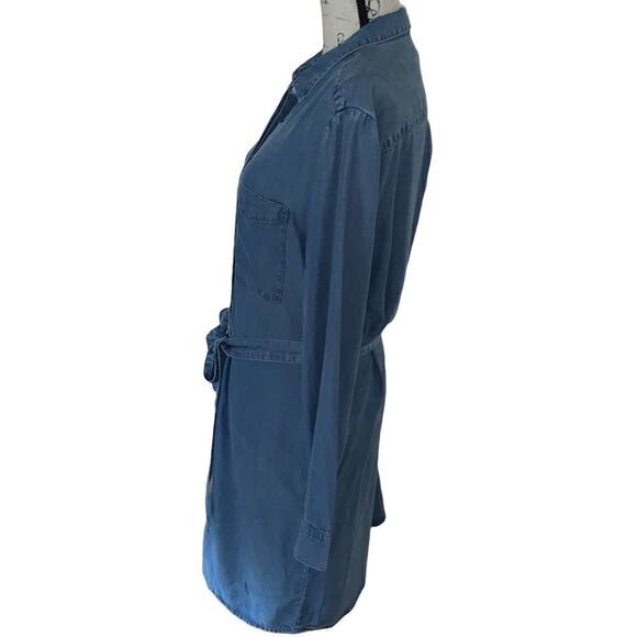 GAP soft belted blue Jean long-sleeve dress small - Picture 3 of 6